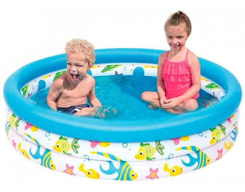 Imagen 1 de 6 de Pileta Inflable 122 X 25 Cm 3 Anillos Niños Bebe Balcon