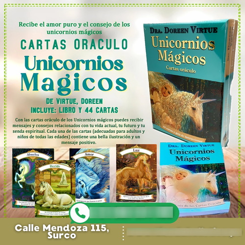 Oráculo: Unicornios Mágicos (44 Cartas + Libro Instructivo)