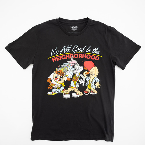 Polera Hombre Streetwear Gris Looney Tunes