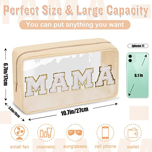 Bolsa De Maquillaje Preppy Transparente Con Cremallera