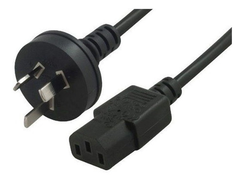 Cable Interlock 3 Pines Para Pc Monitor Impresora 1,2 Metros