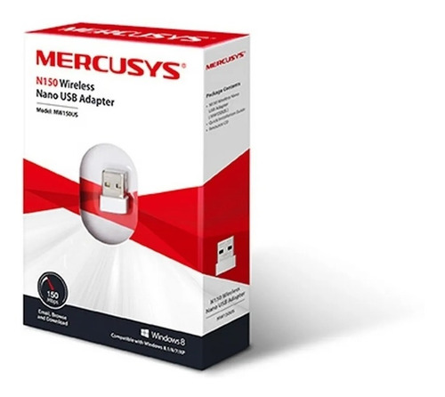 Adaptador Receptor Wifi Mercusys Mw 150us Nano Usb 150 Mbps