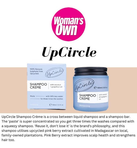 Shampoo Crème Upcircle Com Óleo De Alecrim + Pink Berry 3,52