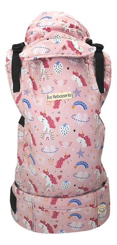 Portabebé Ergonómico La Rebozería Nukú Dryfit Bebé Rs Color Rosa
