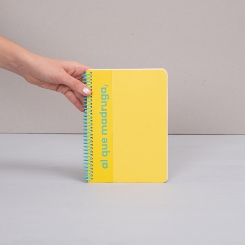 Cuaderno A5 Colorblock Rayado Con Espiral Fera Color Amarillo