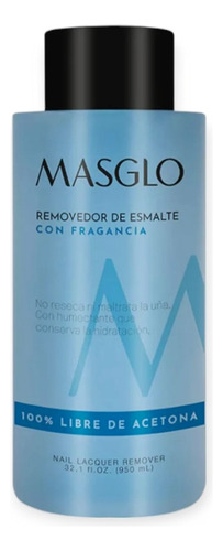 Removedor De Esmalte Azul Con Fragancia 950 Ml Masglo