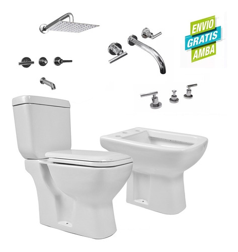 Juego Prunus Damara Inodoro Bidet Climb Hidromet Cs8093