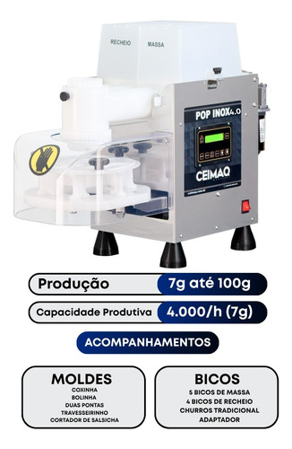 Máquina De Salgados E Doces Pop Inox 4.0