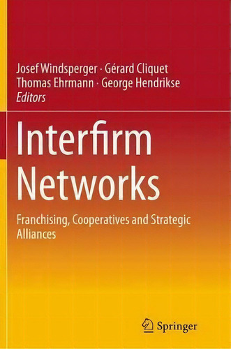 Interfirm Networks, De Josef Windsperger. Editorial Springer International Publishing Ag, Tapa Blanda En Inglés