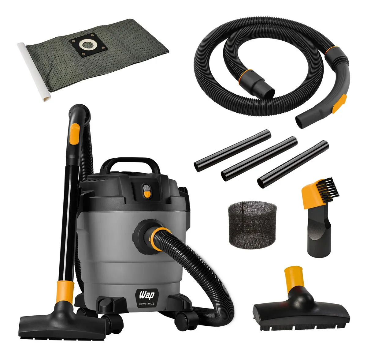 Aspirador De Pó E Água E Soprador Wap Gtw Maré 10l 1400w Cor Cinza