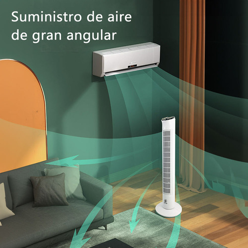 Ventilador De Torre Cm-top Oscilante Portátil Para El Hogar Color Blanco
