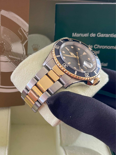 Rolex Submariner Aço E Ouro , Ref 16613 E Mostrador Preto!!!
