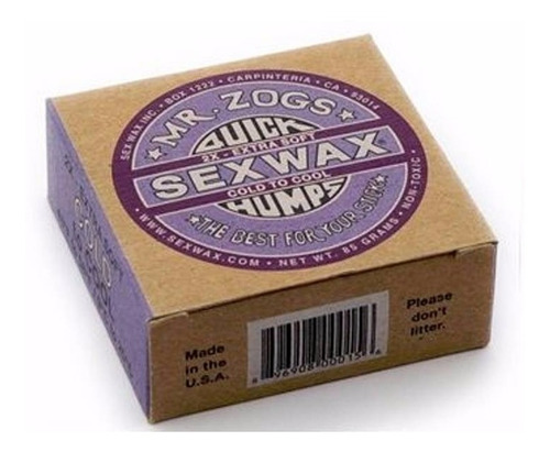 Imagen 1 de 3 de Cera Para Surf Sexwax Quick Hump Agua Fria Base + Cera