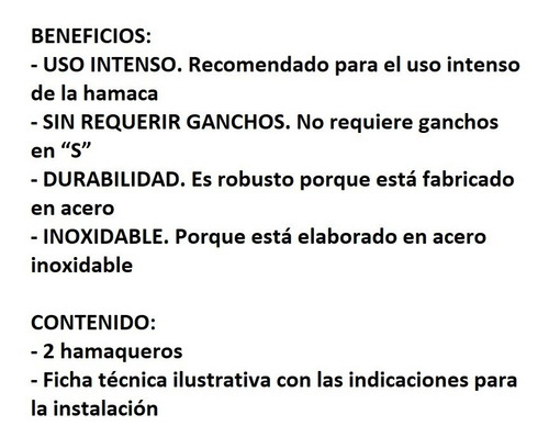 Imagen 6 de 7 de Hamaquero Minimalista De Acero Inoxidable Gancho Para Hamaca