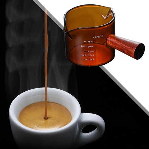 2 Uds Taza De Café Espresso De Vidrio/caños Dobles Con