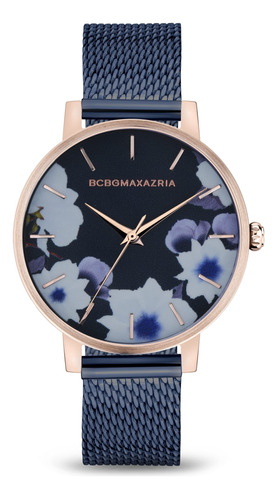 Reloj Mujer Bcbgmaxazria Floral Azul Modelo Bawlg2133202 An