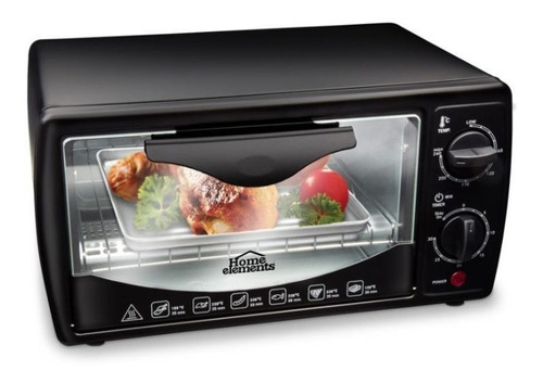 Horno De Mesa El3ctrico Home Elements Hegt-09 9 Litros Negro