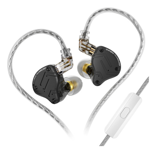 Auriculares Kz Zs10 Pro X 4ba+1dd, Monitor Con Micrófono