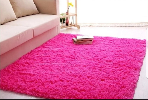 Alfombra Pelo Largo Suave Fucsia 2,80x1,90 Aprox.