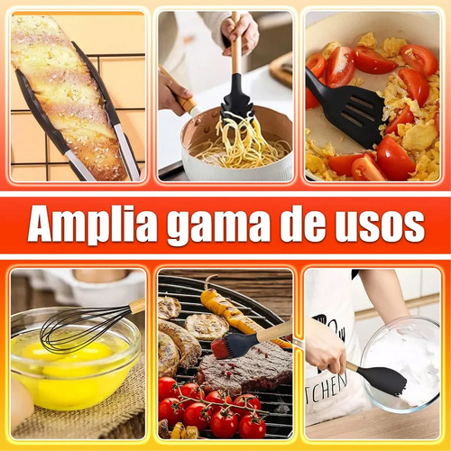 Juego de 12 utensilios de cocina Snowglad Silicona Espátulas Reposteria