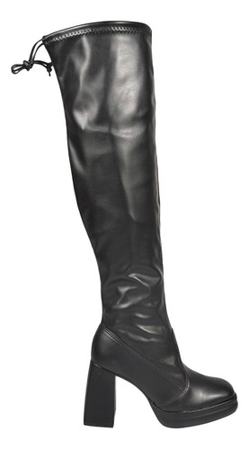 Bota Bucanera Mujer Beira Rio Importada Taco 10 Cm Cuero Pu