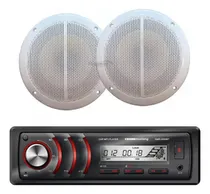 Comprar Parlante Nautico X 2+ Estereo Usb Bluethooth Lanchas Combo Barcos 