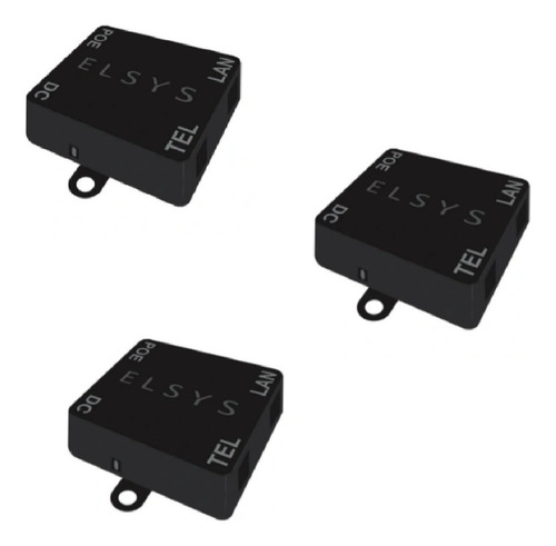 Kit Com 3 Conjunto Poe P/ Roteador Com Voz Amplimax Elsys