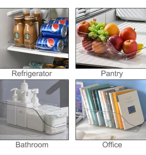 Imagen 4 de 8 de Organizador De Refrigerador Latas 13x10x34 Cm