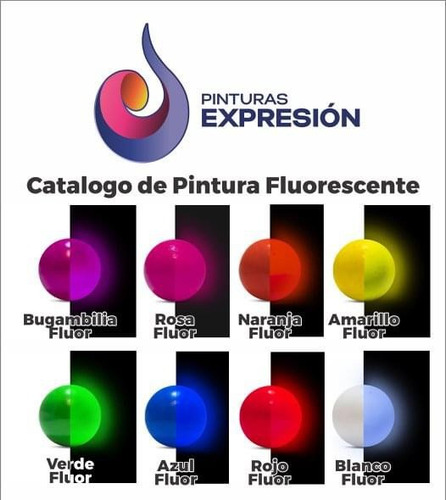 Pintura Neon Acrilica Set De 8 Colores De 100ml Cada Uno