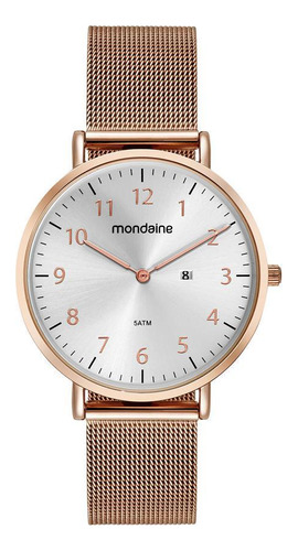 Relógio Mondaine Feminino Mesh Rosé 32525lpmvre3 40mm