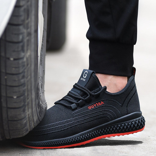 Zapatos Para Hombre, Botas De Ocio Con Puntera De Acero, Pun