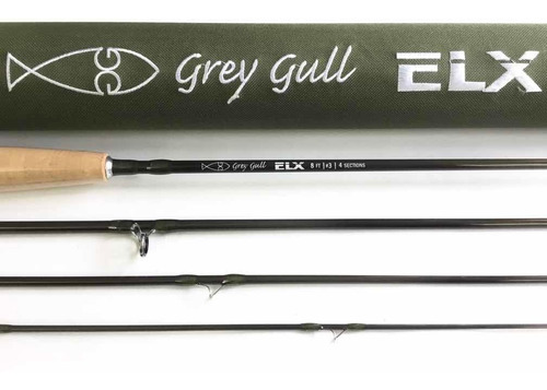 Caña De Pesca Con Mosca Grey Gull Elx #3 - 4 Tramos - 8ft.