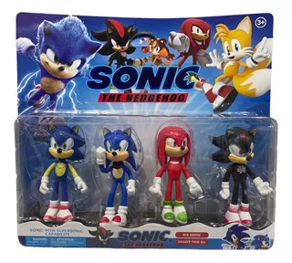 Blister Sonic The Hedgehog X4 Personajes