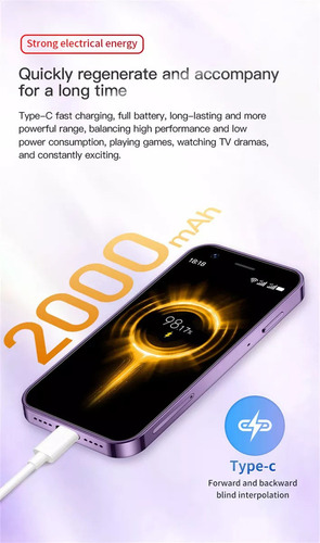 Para Roiesvry Xs16 Mini Smartphone De 3 Pulgadas 4g Lte Android