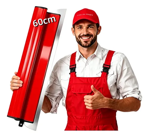 Desempenadeira Aço Inox 60cm Para Passar Massa Corrida