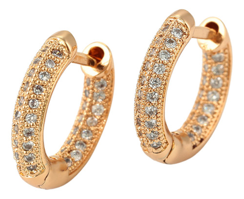 Arracadas Con Cristales Swarovski Para Dama Oro 14k Lam