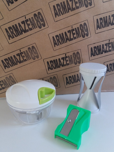 Imagem 7 de 8 de Triturador Alho,cebola + Espiralizador + Descascador #combo