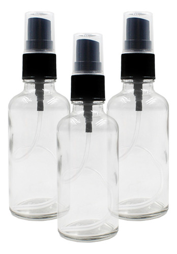 Frasco Atomizador Vidrio 50 Ml Botella Cristal Spray X 15 Pz