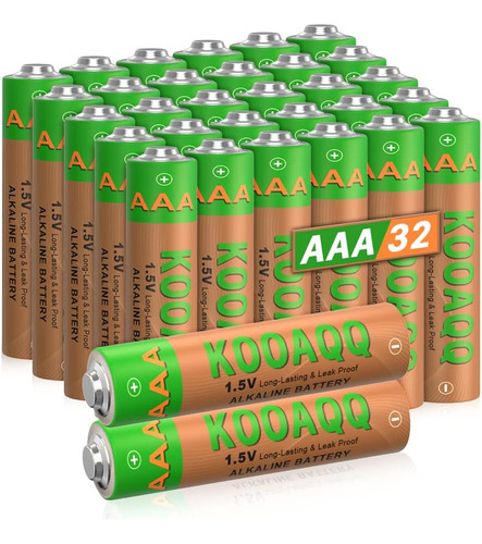 Alkaline Aaa Batteries 32 Pack,[2024 New Version] Highp...
