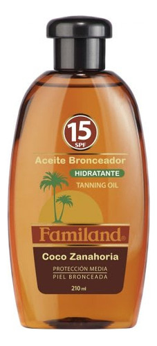 Aceite Bronceador Coco Zanahoria Spf15 210ml Familand