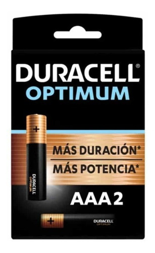 Duracell Alcalinas Optimum Aaa 1.5v 2 Unidades