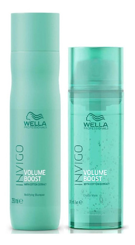  Kit Wella Invigo Volume Boost Sh 250ml + Crystal Mask 145ml