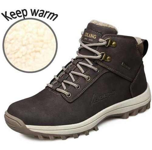 Zapatos De Hombre Impermeables Nieve Térmica Viajes Senderis