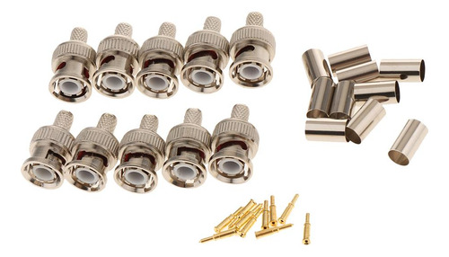 3 X 2-3 Del Paquete 10 Piezas Conector Bnc 3 Piezas