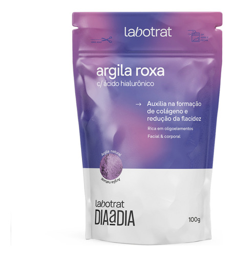 Argila Roxa + Ácido Hialurônico Labotrat - 100g