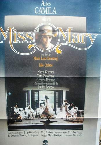 Afiche Original De La Película Miss Mary Con Nacha Guevara