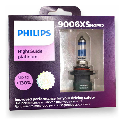 Set 2x Foco Halógeno Philips Night Guide Platinum 12v 9006xs