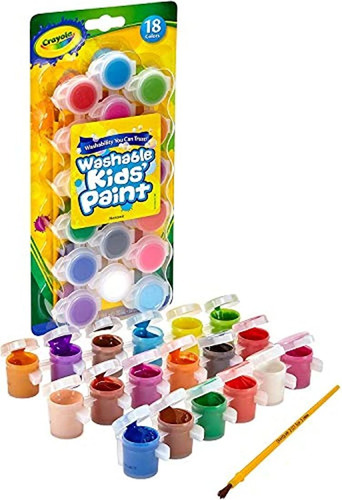 Pintura Lavable Crayola Para Niños, Colores Surtidos, Multic