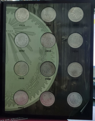 Album Con Monedas De 1 Peso Resplandor Plata Lleno (Usado)