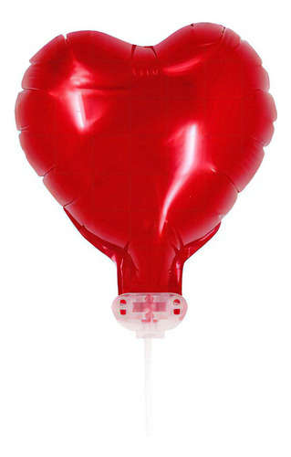 Mini Globo Corazon Metalizado Rojo San Valentin Con Sorbete